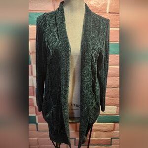 Absolutely Famous Women's Deep Green Open Cardigan